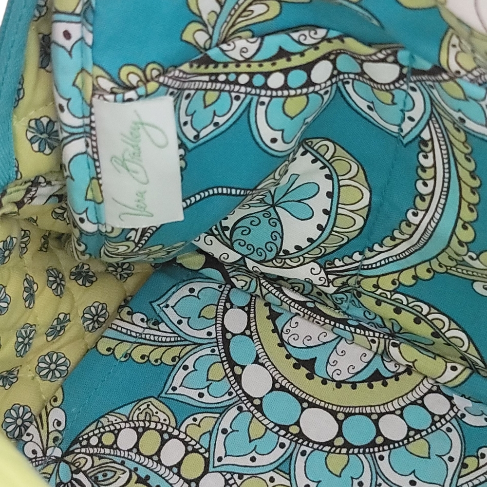 VERA BRADLEY Lola Small Bowler Satchel in Peacock Green Floral & Paisley - Picture 11 of 12